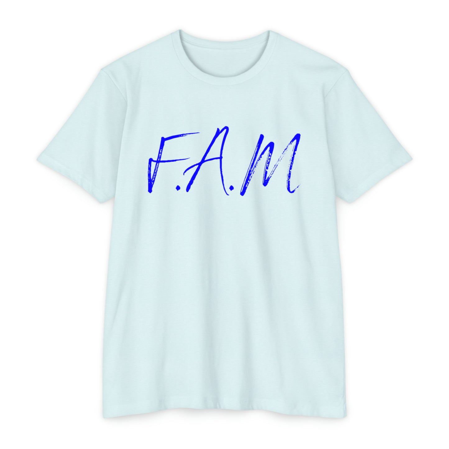 Fam Christian Blue Letters & Image Blended