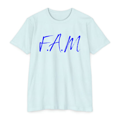 Fam Christian Blue Letters & Image Blended