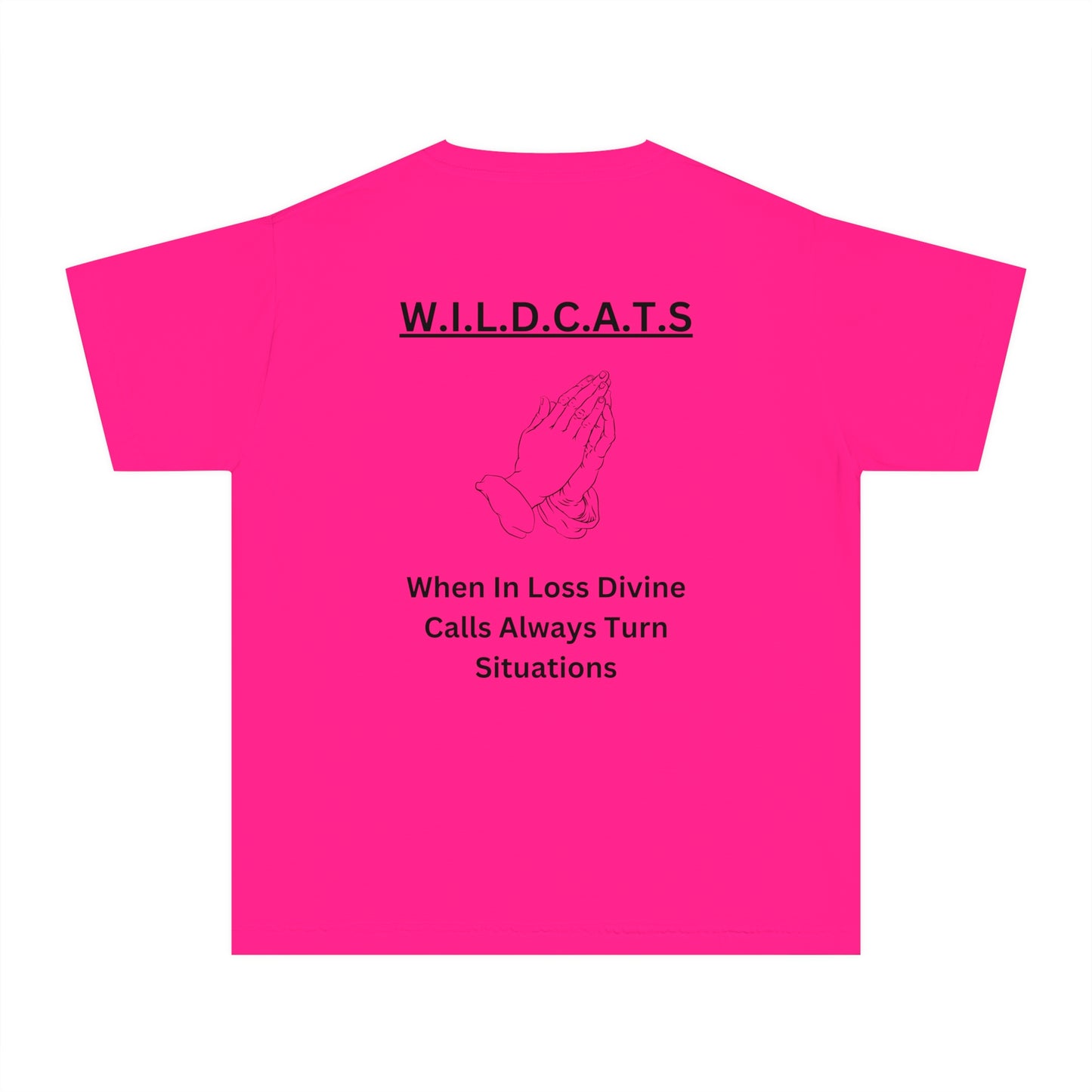 Youth Wildcats Christian Black Letters & Picture