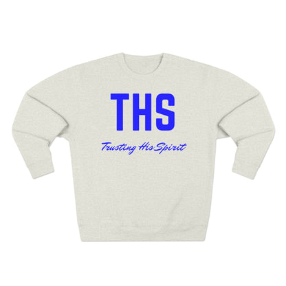 Adult THS Christian Blue Letters Crewneck