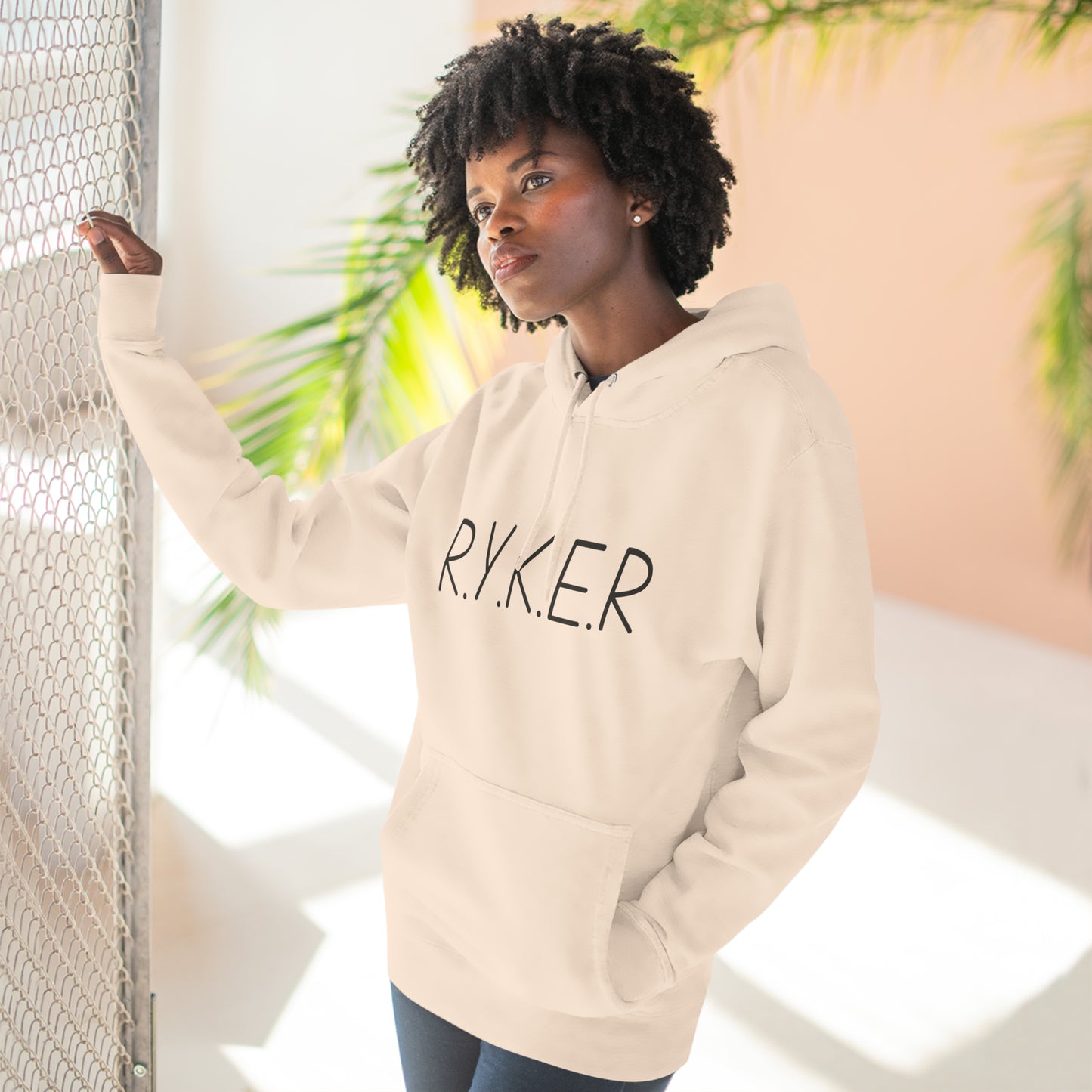 RYKER Christian Black Letters Hoodie