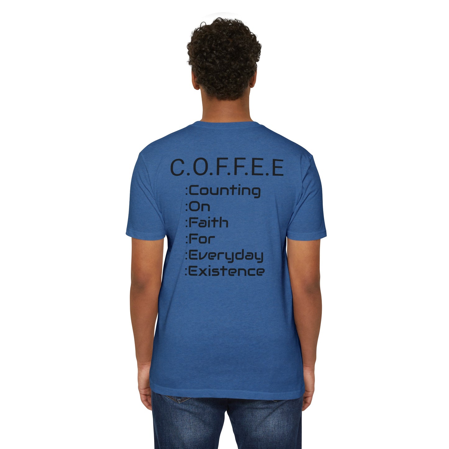 Adult Coffee Christian Black Words Only Blended