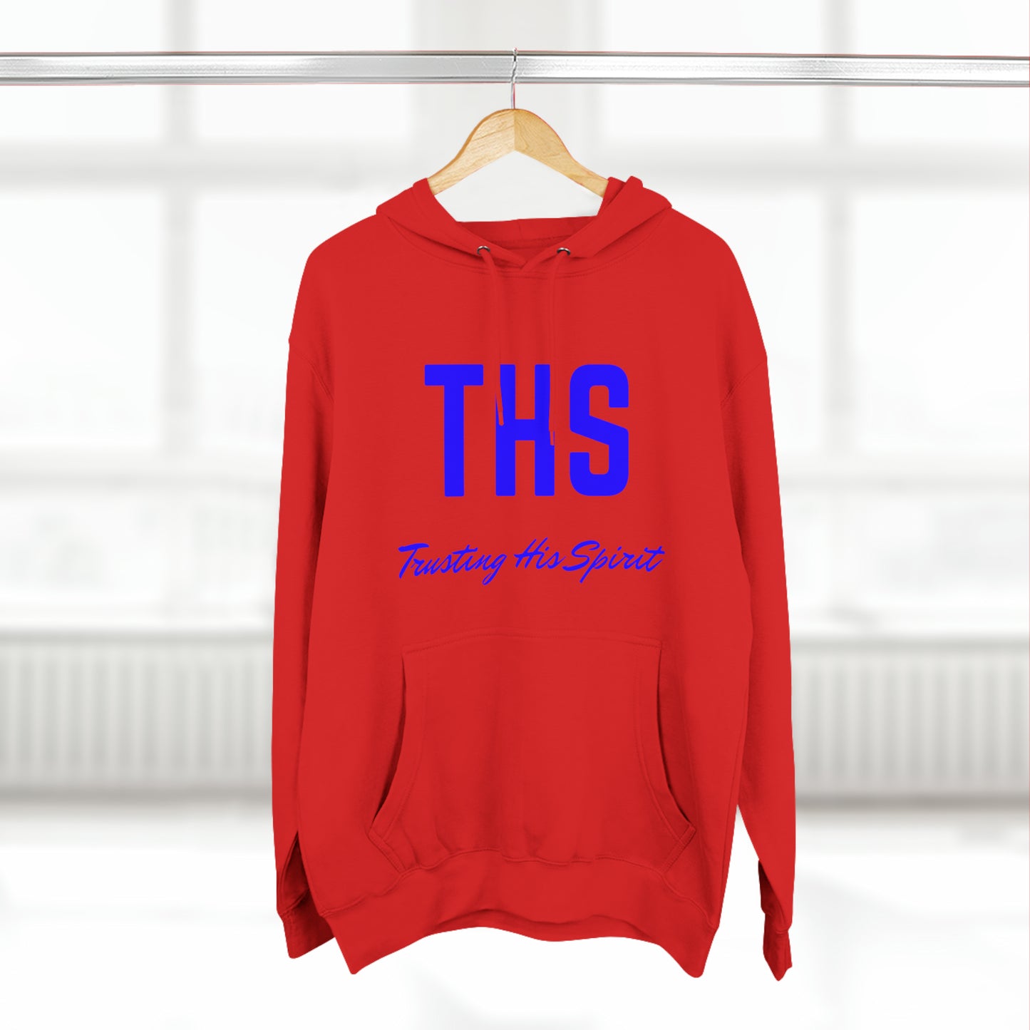 Adult THS Christian Blue Letters Hoodie