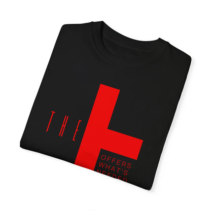 Adult T-Town Christian Red Letters & Cross