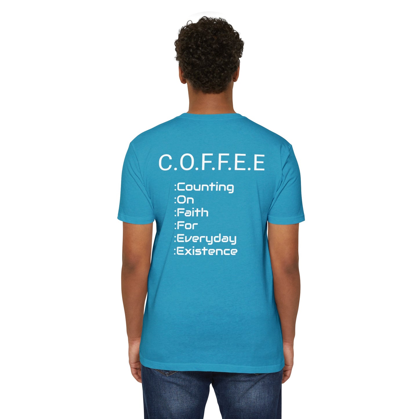 Adult Coffee Christian White Words Only Blended