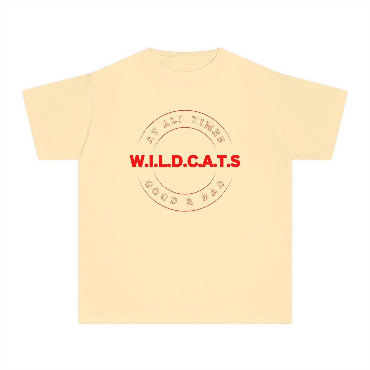 Youth Wildcats Christian Red Letters & Picture