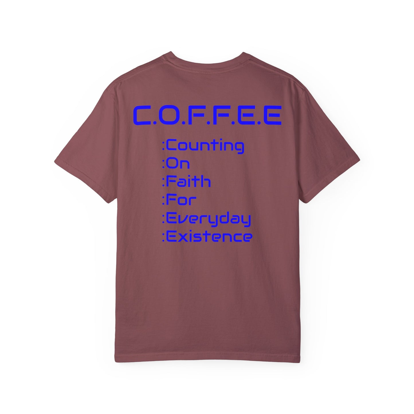 Adult Coffee Christian Blue Words Only