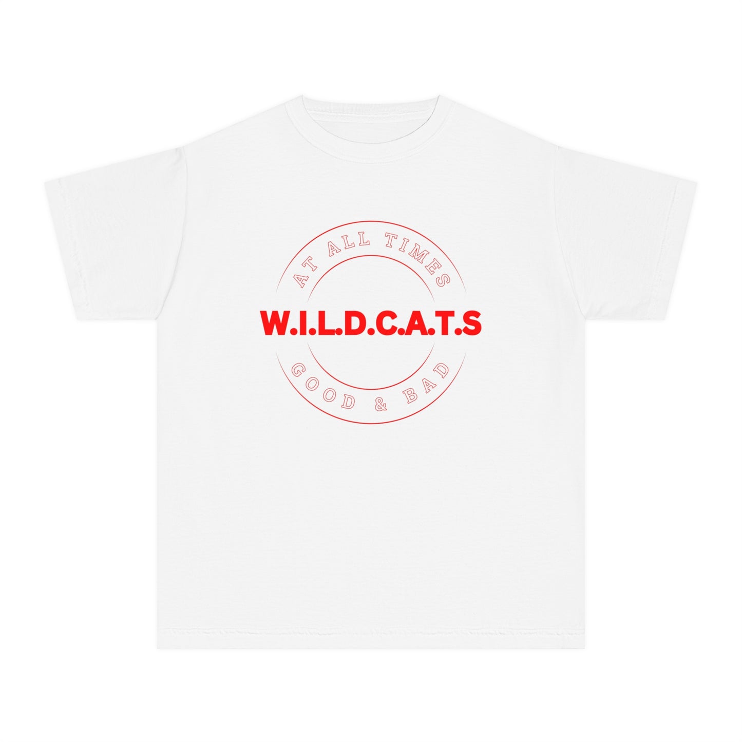 Youth Wildcats Christian Red Letters & Picture