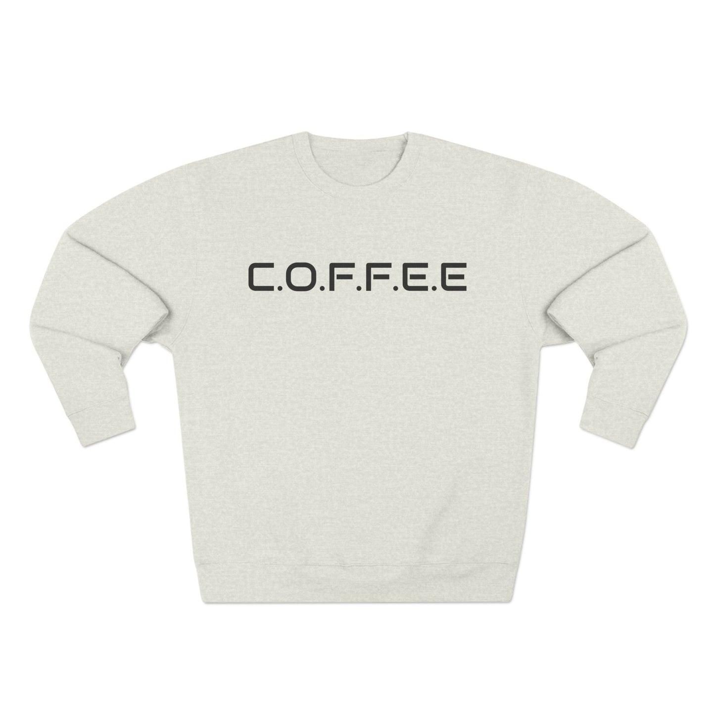 Adult Coffee Christian Black Words Only Crewneck