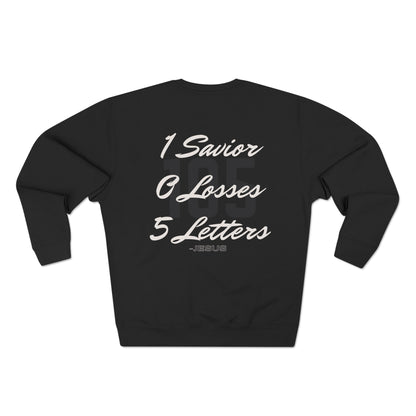 Adult 105 Christian White and Black Letters Crewneck