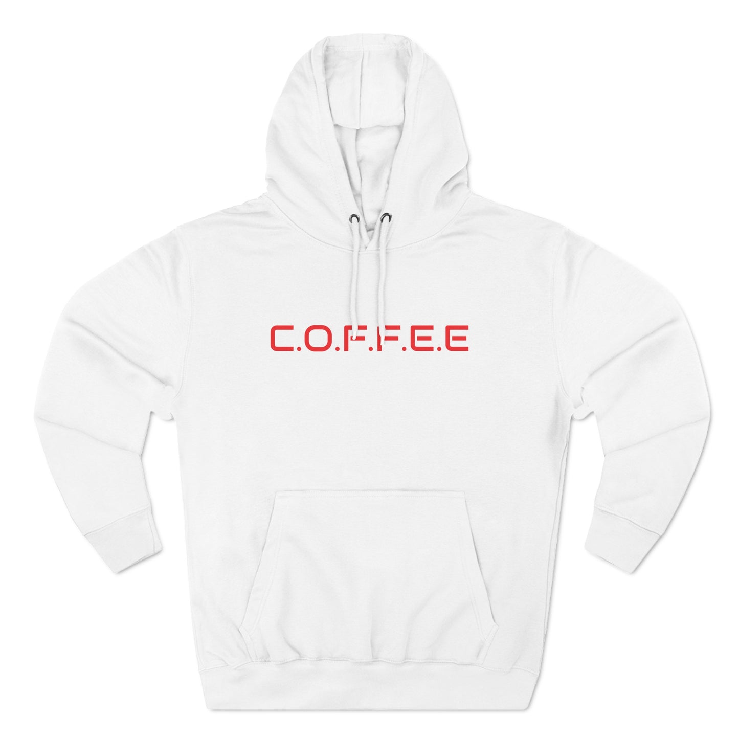 Adult Coffee Christian Red Words Only Hoodie