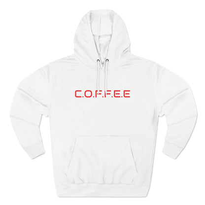 Adult Coffee Christian Red Words Only Hoodie