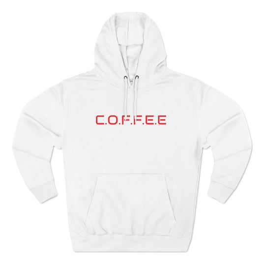 Adult Coffee Christian Red Words Only Hoodie