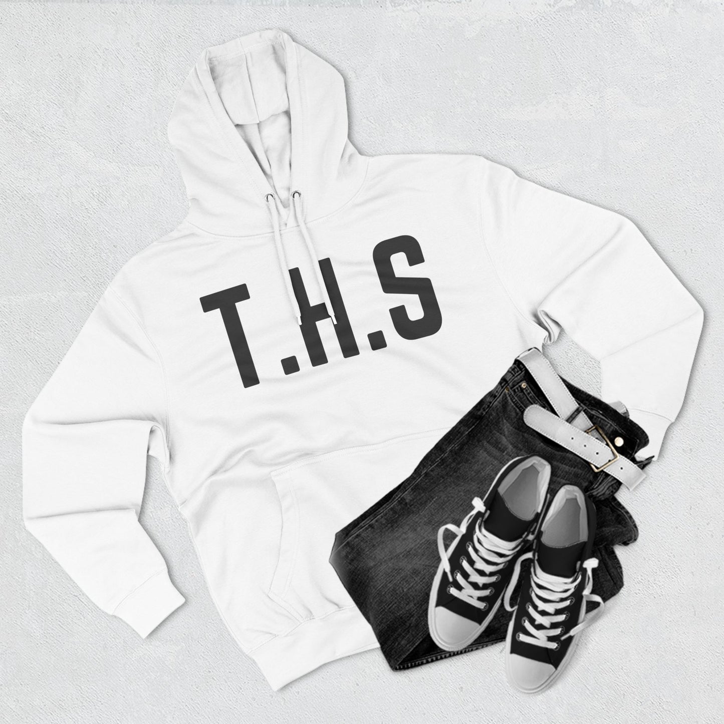 Adult T.H.S Trusting His Spirit Specialty Hoodie Black Letters