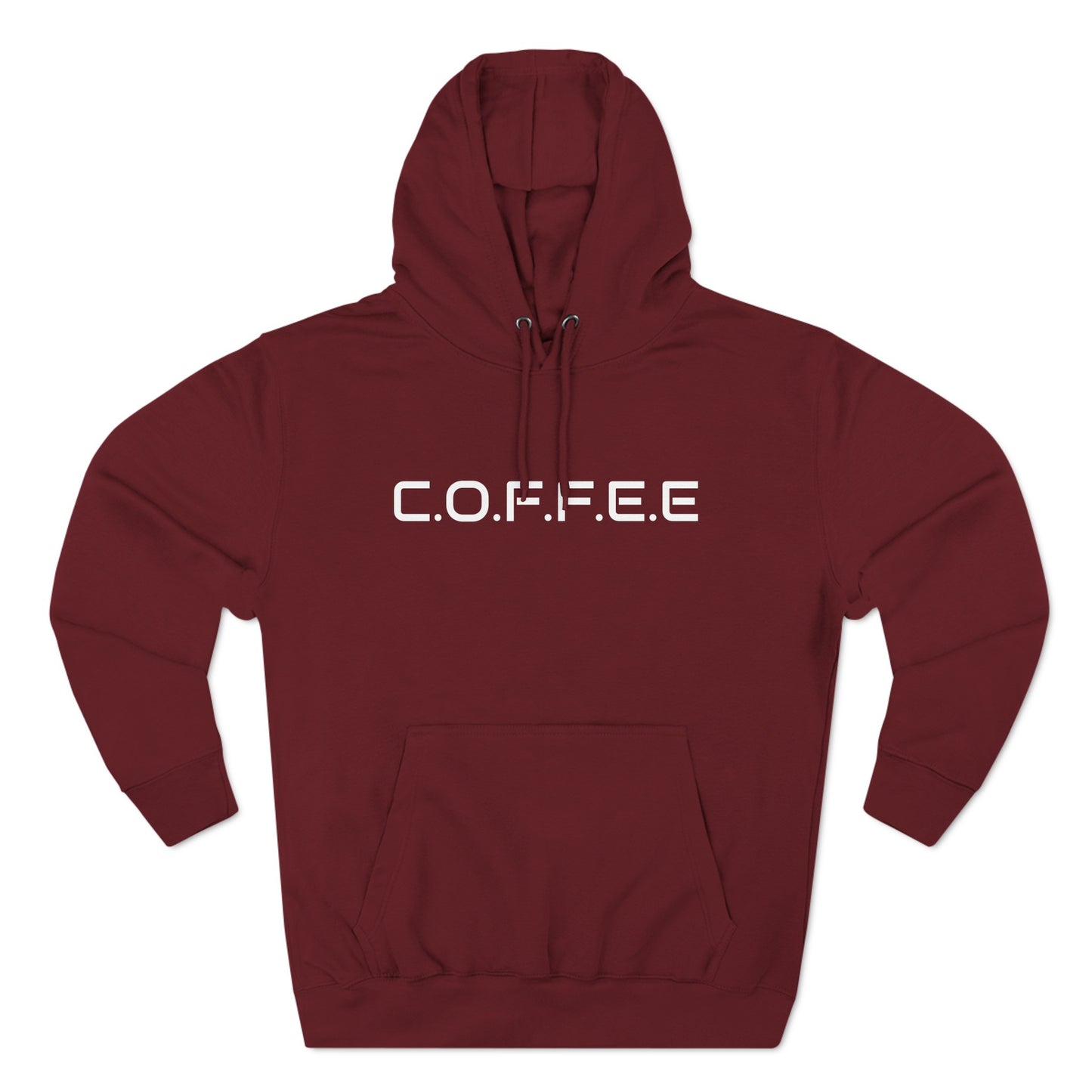 Adult Coffee Christian White Words Only Hoodie