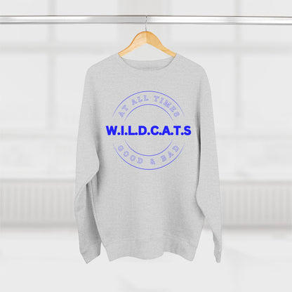 Wildcats Christian Blue Letters & Picture Crewneck