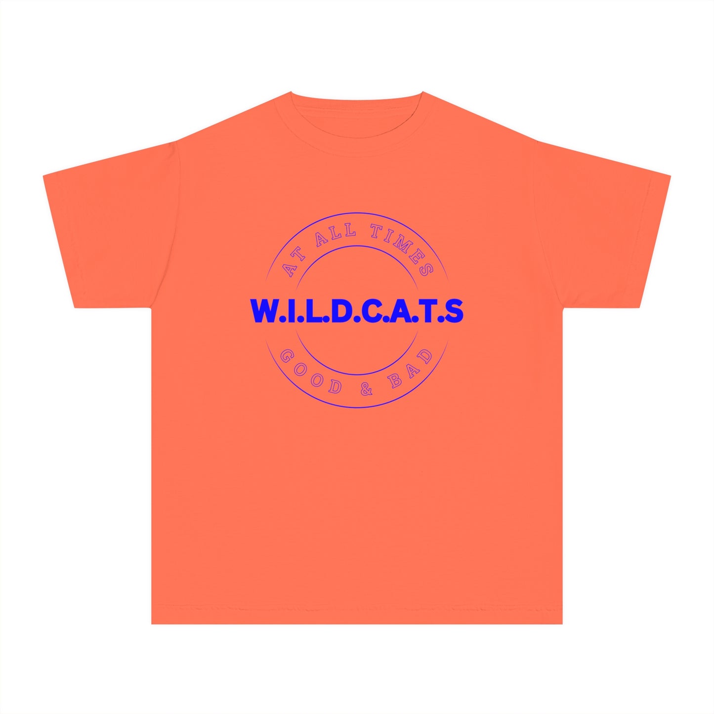 Youth Wildcats Christian Blue Letters & Picture