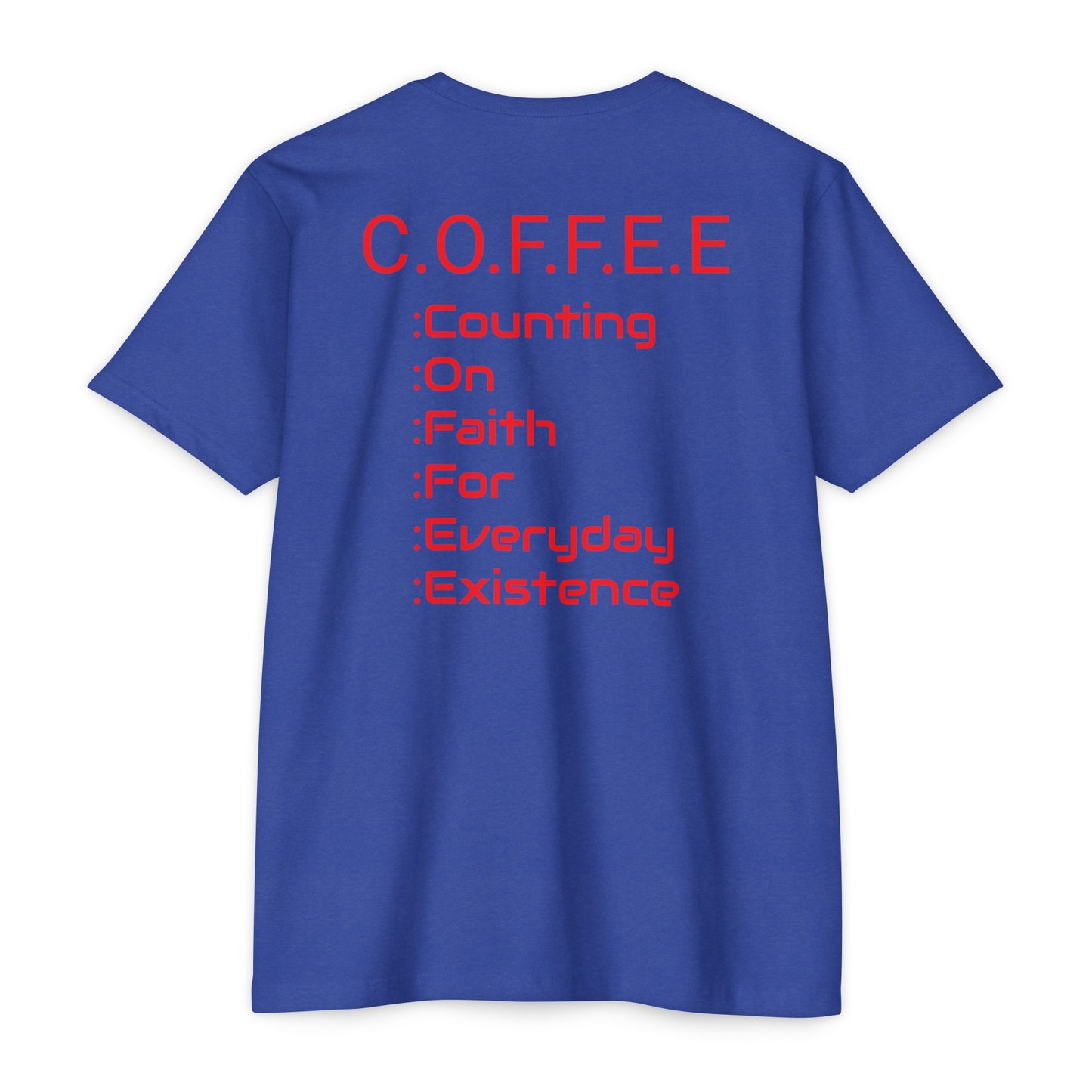 Adult Coffee Christian Red Words Only Blended